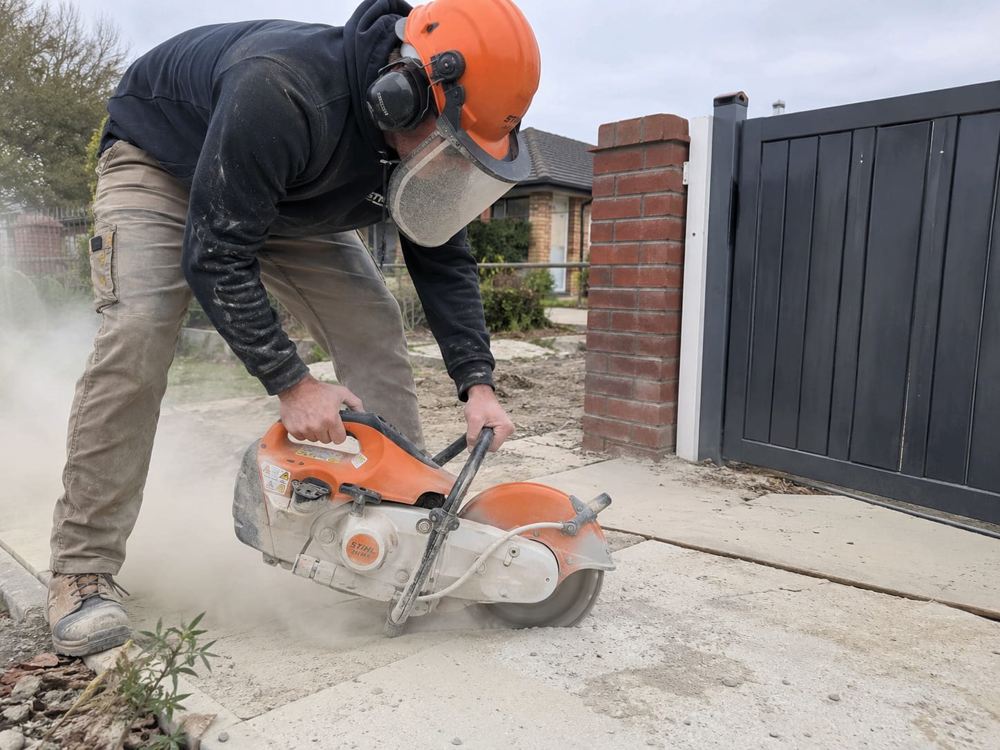 Wellington concrete cutting contractors at work