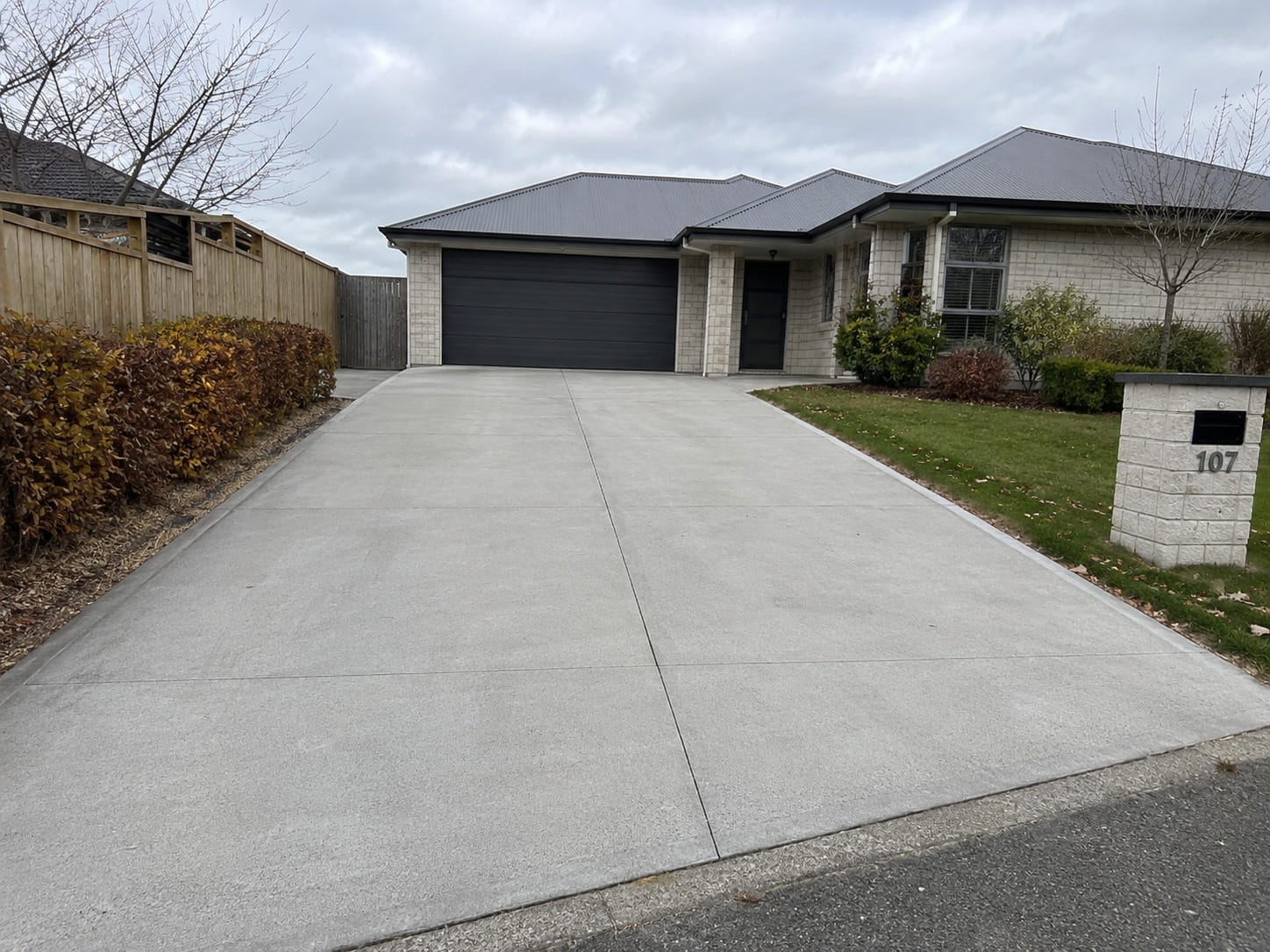 Concrete driveway project in Wellington